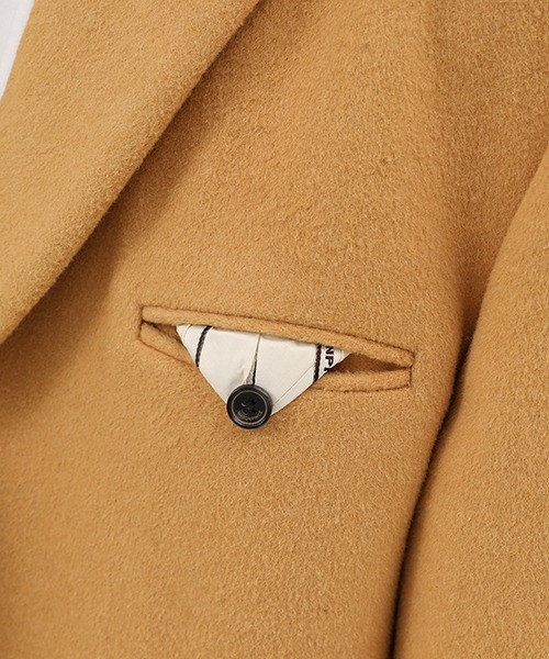 MASONPRINCE（メイソンプリンス）の「【MASONPRINCE】Design pocket chester coat  DY2001（チェスターコート・メンズ・ブラック/ベージュ・L/S/M）」の19枚目の写真