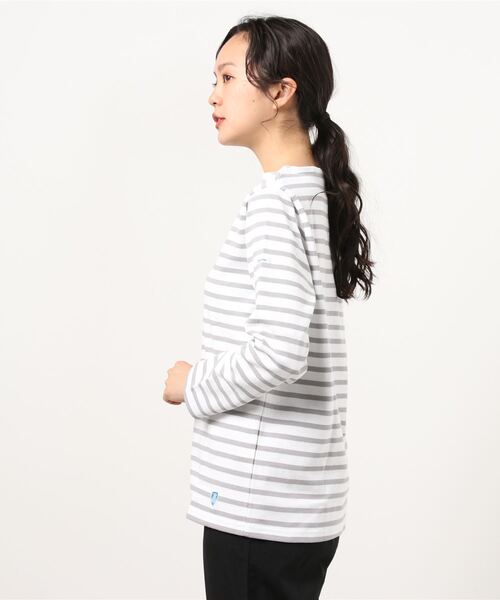 ORCIVAL（オーシバル）の「ORCIVAL/オーシバル　コットンロード　ボートネックシャツ　ボーダー #B211（Tシャツ/カットソー・レディース・ナチュラル/サンドベージュ/ブルーグレー/ホワイト/ネイビー/イエロー/イエロー系その他/パープル/ブラック/ベージュ/インディゴブルー/レッド・2/3）」の13枚目の写真