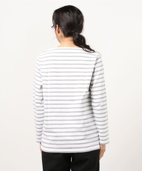 ORCIVAL（オーシバル）の「ORCIVAL/オーシバル　コットンロード　ボートネックシャツ　ボーダー #B211（Tシャツ/カットソー・レディース・ナチュラル/サンドベージュ/ブルーグレー/ホワイト/ネイビー/イエロー/イエロー系その他/パープル/ブラック/ベージュ/インディゴブルー/レッド・2/3）」の14枚目の写真