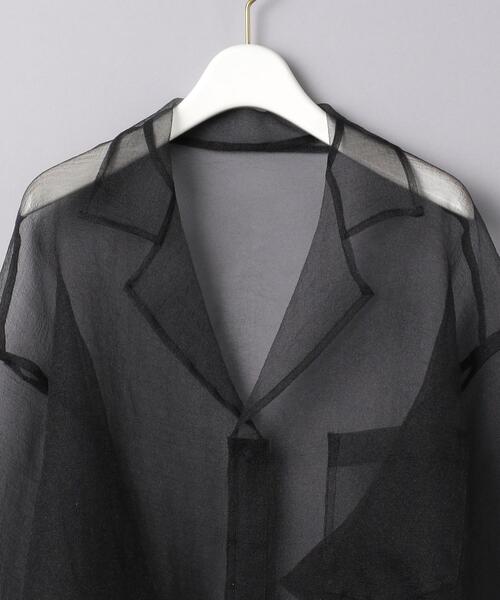 sulvam（サルバム）の「＜sulvam（サルバム）＞オーガンジー シャツ（シャツ/ブラウス・レディース・ブラック・SMALL）」の6枚目の写真