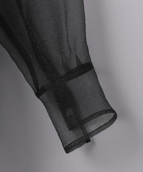 sulvam（サルバム）の「＜sulvam（サルバム）＞オーガンジー シャツ（シャツ/ブラウス・レディース・ブラック・SMALL）」の7枚目の写真