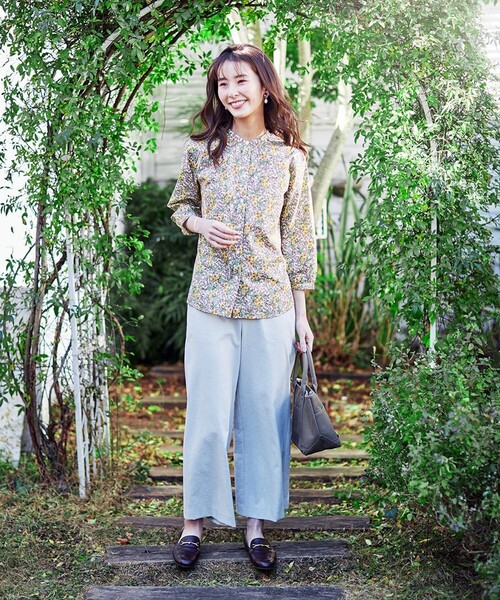 J.PRESS Ladies(J.プレス レディス)の「【洗える】シェルタリングドライオックス ワイドパンツ(その他パンツ・レディース・ベージュ系/ライトグレー系/ブラウン系・XS/S)」の5枚目の写真