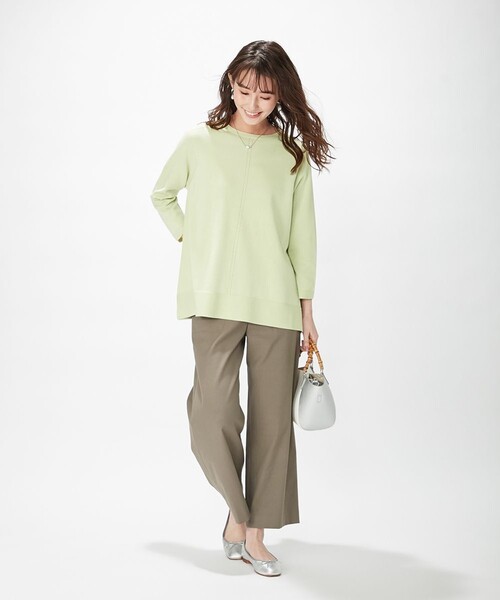 J.PRESS Ladies(J.プレス レディス)の「【洗える】シェルタリングドライオックス ワイドパンツ(その他パンツ・レディース・ベージュ系/ライトグレー系/ブラウン系・XS/S)」の15枚目の写真