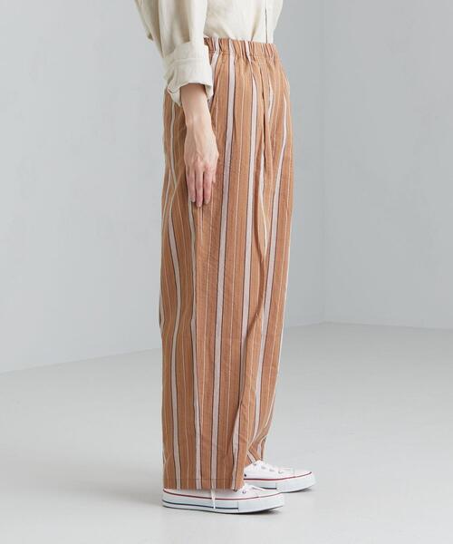 green label relaxing（グリーンレーベルリラクシング）の「CFC サッカー ストライプ イージー ワイド パンツ（その他パンツ・レディース・ブラウン/ケリー・38/36）」の15枚目の写真