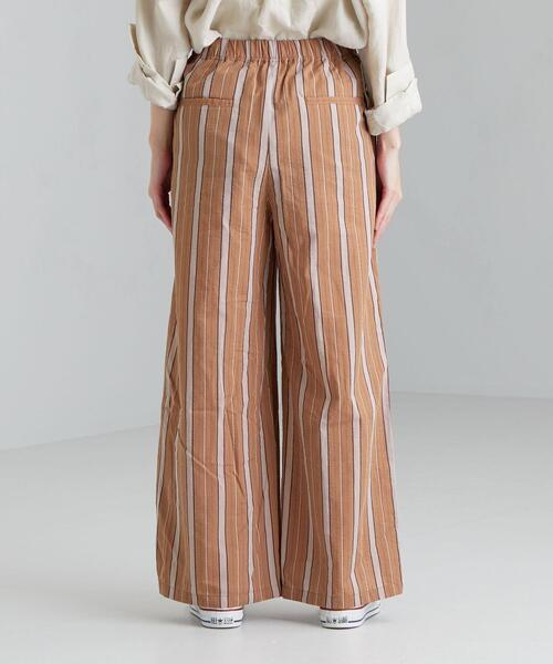 green label relaxing（グリーンレーベルリラクシング）の「CFC サッカー ストライプ イージー ワイド パンツ（その他パンツ・レディース・ブラウン/ケリー・38/36）」の11枚目の写真