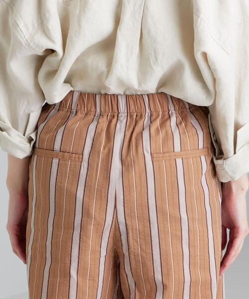 green label relaxing（グリーンレーベルリラクシング）の「CFC サッカー ストライプ イージー ワイド パンツ（その他パンツ・レディース・ブラウン/ケリー・38/36）」の9枚目の写真