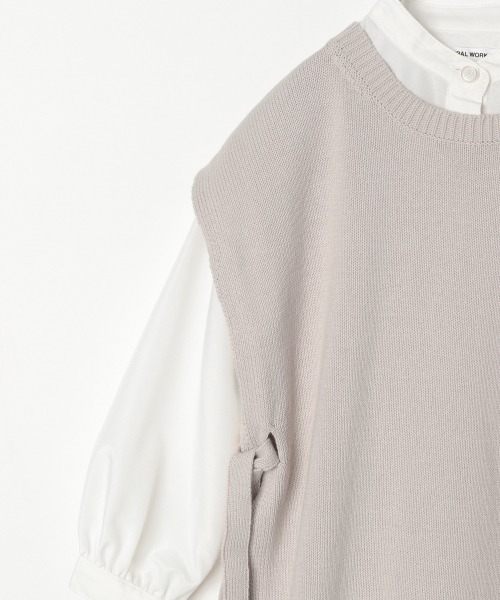 GLOBAL WORK（グローバルワーク）の「【キッズ】ニットベストSETシャツワンピース/930514（ワンピース・キッズ・ベージュ/ブラウン系その他6・110cm/100cm/120cm/130cm/140cm/150cm/160cm）」の8枚目の写真