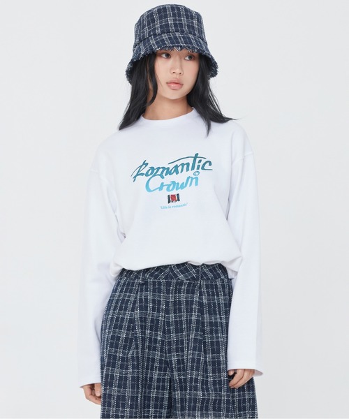 ROMANTIC CROWN(ロマンティッククラウン)の「【ROMANTIC CROWN】GRADATION LOGO LONG SLEEVES / ロマンティッククラウン グラデーション ロゴ ロングスリーブ Tシャツ(Tシャツ/カットソー・メンズ・スカイブルー/ホワイト/ブラック・LARGE/X-LARGE/MEDIUM/SMALL)」の8枚目の写真