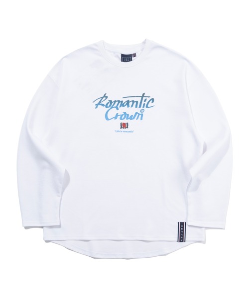 ROMANTIC CROWN(ロマンティッククラウン)の「【ROMANTIC CROWN】GRADATION LOGO LONG SLEEVES / ロマンティッククラウン グラデーション ロゴ ロングスリーブ Tシャツ(Tシャツ/カットソー・メンズ・スカイブルー/ホワイト/ブラック・LARGE/X-LARGE/MEDIUM/SMALL)」の12枚目の写真