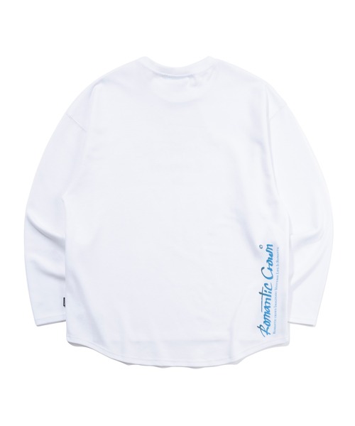 ROMANTIC CROWN(ロマンティッククラウン)の「【ROMANTIC CROWN】GRADATION LOGO LONG SLEEVES / ロマンティッククラウン グラデーション ロゴ ロングスリーブ Tシャツ(Tシャツ/カットソー・メンズ・スカイブルー/ホワイト/ブラック・LARGE/X-LARGE/MEDIUM/SMALL)」の13枚目の写真
