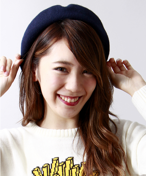 WEGO（ウィゴー）の「WEGO/フェルトベレー帽（ハンチング/ベレー帽・レディース・ブラック/ダークグレー/グリーン/ネイビー/ワイン・FREE）」の5枚目の写真