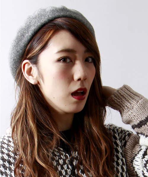 WEGO（ウィゴー）の「WEGO/フェルトベレー帽（ハンチング/ベレー帽・レディース・ブラック/ダークグレー/グリーン/ネイビー/ワイン・FREE）」の3枚目の写真