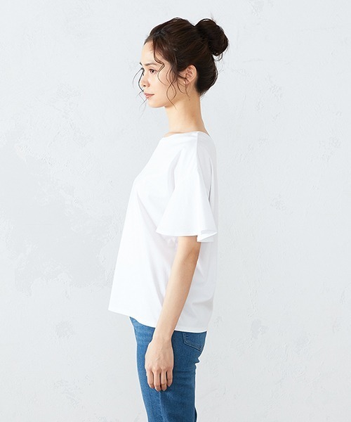 COMME CA ISM（コムサイズム）の「2WAY フレアスリーブ　Tシャツブラウス（Tシャツ/カットソー・レディース・ホワイト・MEDIUM/LARGE）」の7枚目の写真