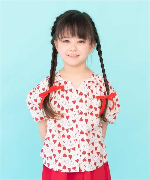 RAGMART（ラグマート）の「ギャザーブラウス（シャツ/ブラウス・キッズ・イエロー/レッド/ベージュ・110cm/130cm/120cm/100cm）」の3枚目の写真