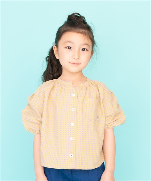 RAGMART（ラグマート）の「ギャザーブラウス（シャツ/ブラウス・キッズ・イエロー/レッド/ベージュ・110cm/130cm/120cm/100cm）」の2枚目の写真