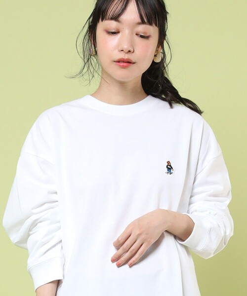 いくら FOR A REASON BEAR ロンT +ホワイト ロンT Bear-Face Long-Sleeve T-shirt (White) – Good Friend