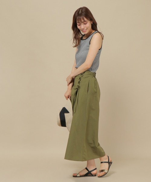 ikka（イッカ）の「ノルマンディリネンレースアップスカート（スカート・レディース・ベージュ/ネイビー/オリーブ・M/L）」の20枚目の写真