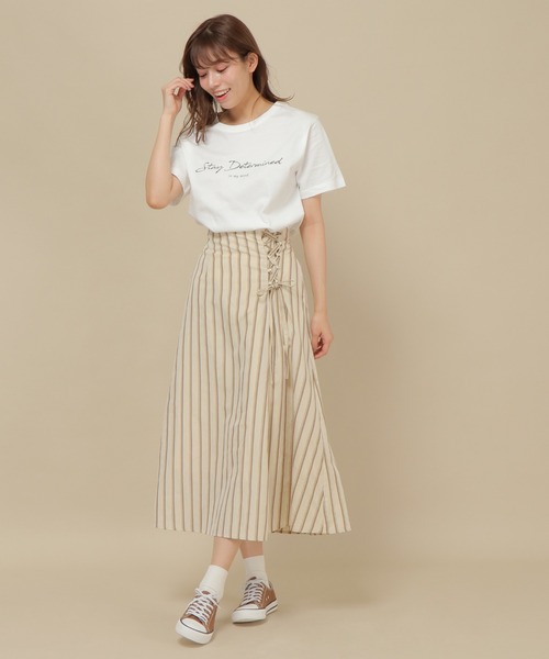 ikka（イッカ）の「ノルマンディリネンレースアップスカート（スカート・レディース・ベージュ/ネイビー/オリーブ・M/L）」の21枚目の写真