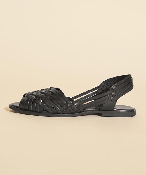 BEAUTY&YOUTH UNITED ARROWS（ビューティーアンドユースユナイテッドアローズ）の「BY∴ レザーメッシュオープントゥサンダル ◆（サンダル・レディース・ブラック/ホワイト・37/35/38/36）」の9枚目の写真