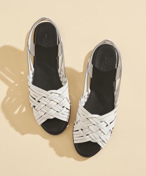 BEAUTY&YOUTH UNITED ARROWS（ビューティーアンドユースユナイテッドアローズ）の「BY∴ レザーメッシュオープントゥサンダル ◆（サンダル・レディース・ブラック/ホワイト・37/35/38/36）」の17枚目の写真