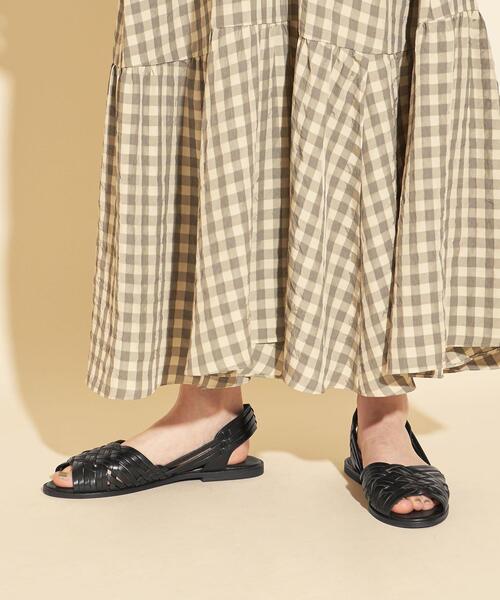 BEAUTY&YOUTH UNITED ARROWS（ビューティーアンドユースユナイテッドアローズ）の「BY∴ レザーメッシュオープントゥサンダル ◆（サンダル・レディース・ブラック/ホワイト・37/35/38/36）」の14枚目の写真