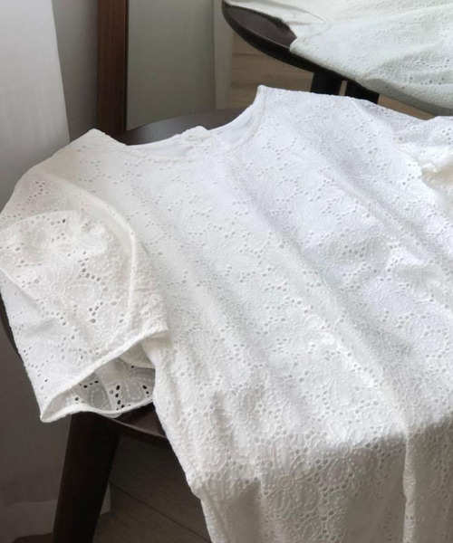 Ulysses（ユリシス）の「ボリューム袖レースワンピース（ワンピース・レディース・ホワイト・M/L）」の2枚目の写真