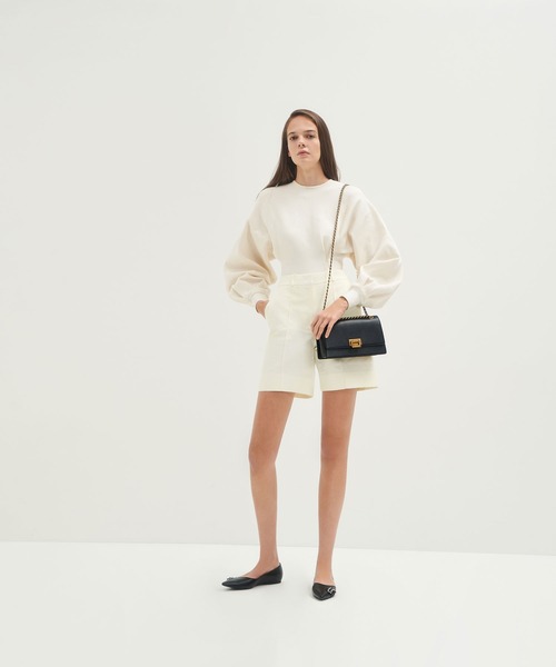 CHARLES & KEITH（チャールズ & キース）の「ハーフドルセイ カットアウトバレリーナ / Half D'Orsay Cut-Out Ballerinas（パンプス・レディース・ホワイト/ブラック・22.5cm/23cm/23.5cm/24.5cm/25cm/25.5cm）」の14枚目の写真