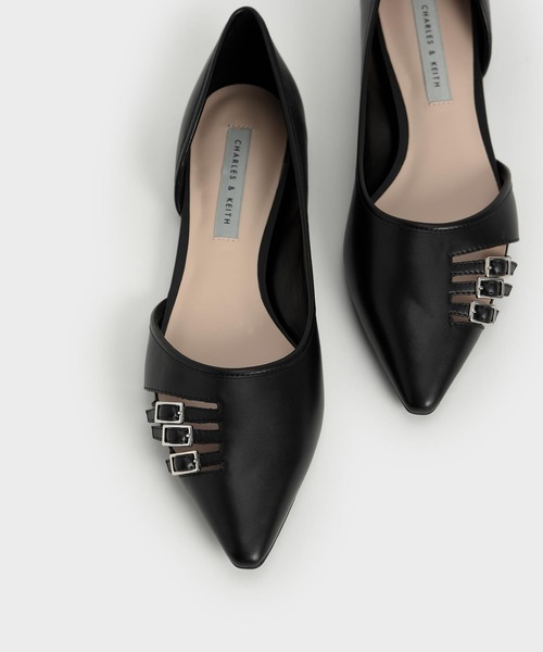 CHARLES & KEITH（チャールズ & キース）の「ハーフドルセイ カットアウトバレリーナ / Half D'Orsay Cut-Out Ballerinas（パンプス・レディース・ホワイト/ブラック・22.5cm/23cm/23.5cm/24.5cm/25cm/25.5cm）」の15枚目の写真