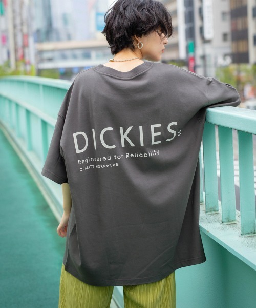 Dickies（ディッキーズ）の「【Dickies/ディッキーズ】チュニックワンピース/937797（ワンピース・レディース・ホワイト/ブルー/スミクロ・FREE）」の2枚目の写真