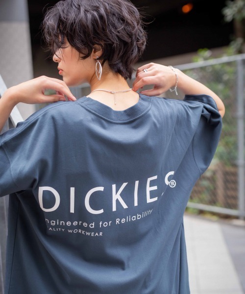 Dickies（ディッキーズ）の「【Dickies/ディッキーズ】チュニックワンピース/937797（ワンピース・レディース・ホワイト/ブルー/スミクロ・FREE）」の3枚目の写真
