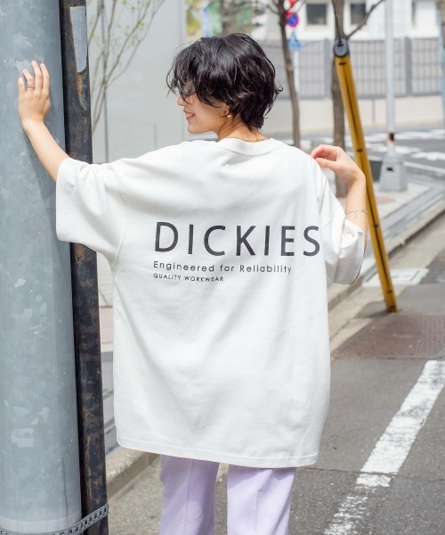 Dickies（ディッキーズ）の「【Dickies/ディッキーズ】チュニックワンピース/937797（ワンピース・レディース・ホワイト/ブルー/スミクロ・FREE）」の5枚目の写真