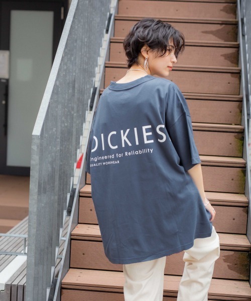 Dickies（ディッキーズ）の「【Dickies/ディッキーズ】チュニックワンピース/937797（ワンピース・レディース・ホワイト/ブルー/スミクロ・FREE）」の22枚目の写真