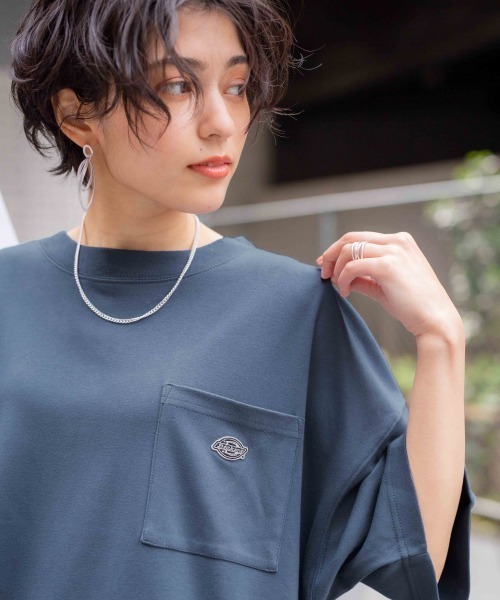 Dickies（ディッキーズ）の「【Dickies/ディッキーズ】チュニックワンピース/937797（ワンピース・レディース・ホワイト/ブルー/スミクロ・FREE）」の14枚目の写真