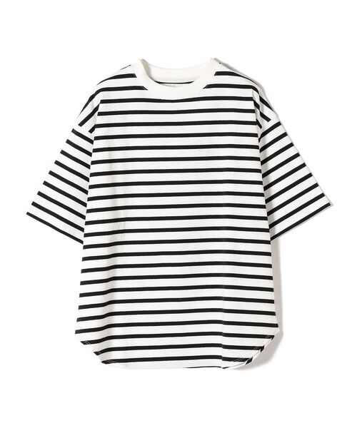 SHIPS（シップス）の「【WEB限定】ルーズシルエットボーダーTEE◇（Tシャツ/カットソー・レディース・ライトグレー/ネイビー/ブラック/オリーブ・LARGE/MEDIUM）」の20枚目の写真