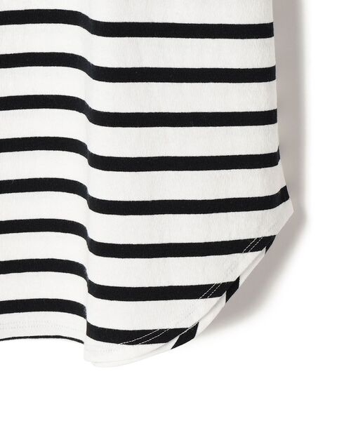 SHIPS（シップス）の「【WEB限定】ルーズシルエットボーダーTEE◇（Tシャツ/カットソー・レディース・ライトグレー/ネイビー/ブラック/オリーブ・LARGE/MEDIUM）」の13枚目の写真