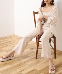 リネンバックリボンサロペット