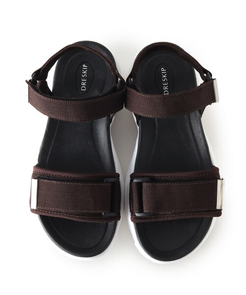 DRESKIP（ドレスキップ）の「◆スニーカー底サンダル（サンダル・レディース・ブラック/ブラック系3/ブラウン系4・35/45）」の7枚目の写真
