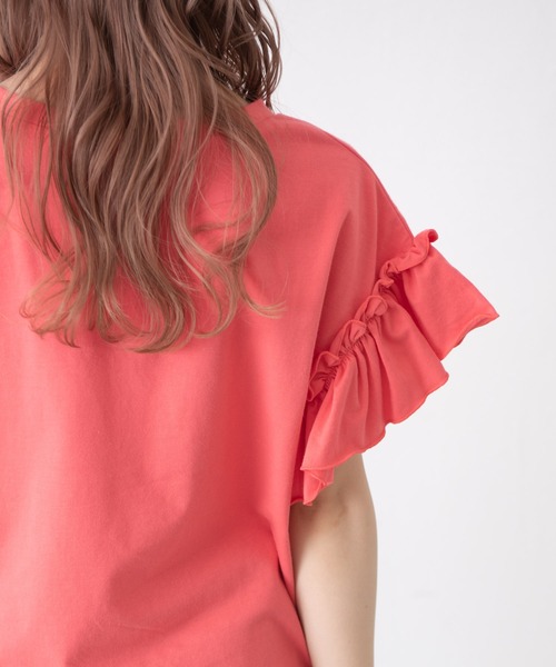 MERLOT(メルロー)の「ダブルフリルスリーブT(Tシャツ/カットソー・レディース・ブラック/オフホワイト/ピンク/ブルー・FREE)」の22枚目の写真