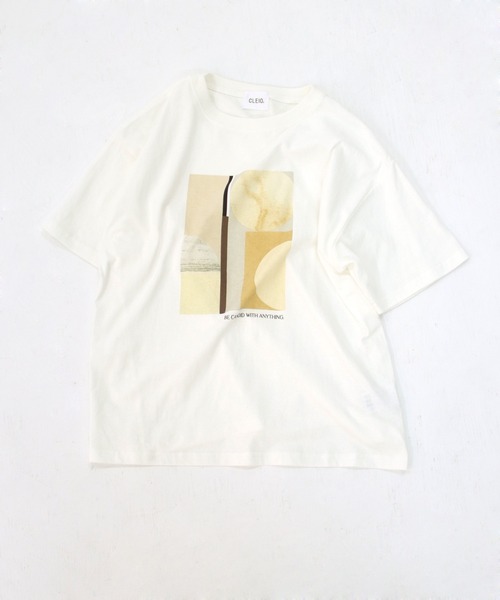 CLEIO（クレイオ）の「【CLEIO】ニュアンスアートプリントTシャツ（Tシャツ/カットソー・レディース・ベージュ/オフホワイト・FREE）」の14枚目の写真