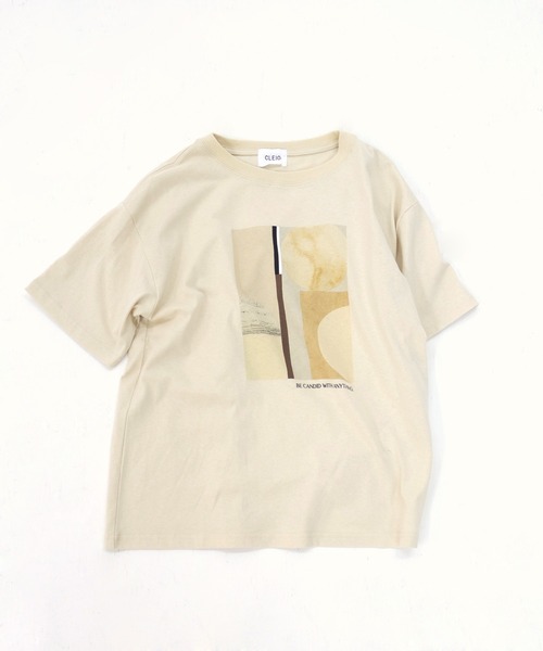 CLEIO（クレイオ）の「【CLEIO】ニュアンスアートプリントTシャツ（Tシャツ/カットソー・レディース・ベージュ/オフホワイト・FREE）」の15枚目の写真