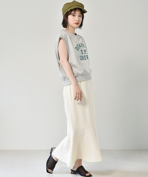 RETRO GIRL(レトロガール)の「マーメイドツイルスカート(デニムスカート・レディース・ケミカルウォッシュ/アイボリー/ブラック・FREE)」の4枚目の写真