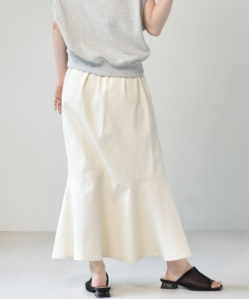 RETRO GIRL(レトロガール)の「マーメイドツイルスカート(デニムスカート・レディース・ケミカルウォッシュ/アイボリー/ブラック・FREE)」の11枚目の写真