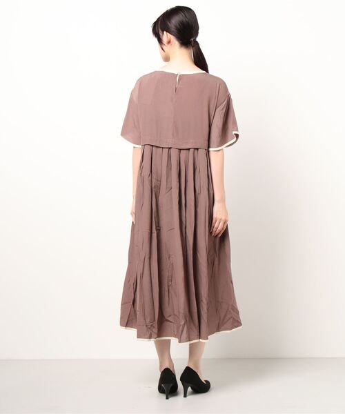 ehka sopo（エヘカソポ）の「配色パイピングワンピース（ワンピース・レディース・ミント/ブルー/ブラウン・ﾌﾘ-）」の5枚目の写真