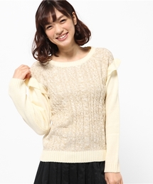 one after another NICE CLAUP | 【ナイスクラップ】肩プリプリプルオーバー(ニット/セーター)