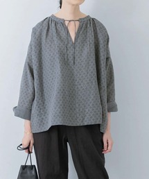 かぐれ | 綿麻小紋プリントブラウス(シャツ/ブラウス)