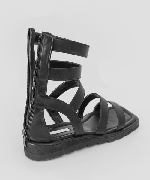 FOLLOWIN(フォロウィン)の「ストラップグラディエイターフラットサンダル(サンダル・レディース・ブラック/ブラウン・23.0cm/24.0cm/25.0cm)」の16枚目の写真