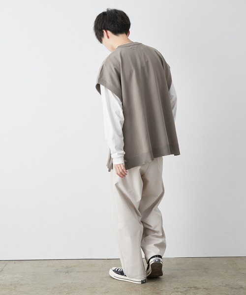 JUNRED（ジュンレッド）の「【こめ×JUNRed】サイドベルト ルーズベスト（ベスト・メンズ・ブルー系その他4/ベージュ系その他・M/L）」の10枚目の写真