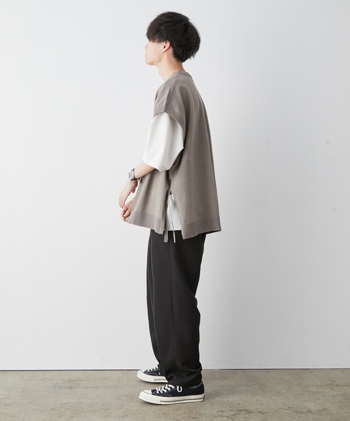 JUNRED（ジュンレッド）の「【こめ×JUNRed】サイドベルト ルーズベスト（ベスト・メンズ・ブルー系その他4/ベージュ系その他・M/L）」の13枚目の写真