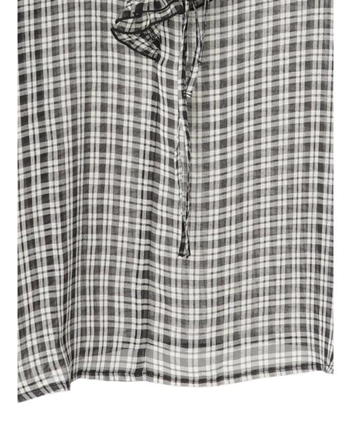 Sugar spoon（シュガースプーン）の「・SUGAR SPOON チェックラッフルチュニック＊（シャツ/ブラウス・レディース・ブラック/ベージュ/ブラウン・FREE）」の19枚目の写真