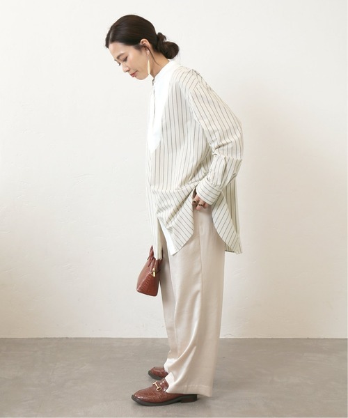 Simplicite(サンプリシテ)の「クレリック ブザム シャツ(シャツ/ブラウス・レディース・ベージュ/ブルー系その他・FREE)」の21枚目の写真